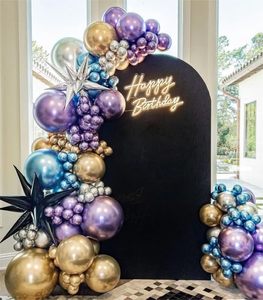 Kit Arco di Palloncini in Lattice Viola Maca Purple Gold, Set da 146 Pezzi, Diversi Colori <span class=keywords><strong>per</strong></span> <span class=keywords><strong>Accessori</strong></span> <span class=keywords><strong>per</strong></span> Feste di <span class=keywords><strong>Compleanno</strong></span> e Matrimonio - Product Image 5