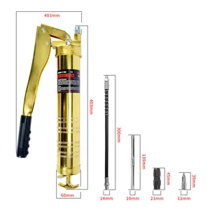 New design lever action types of hand grease pump electric 900cc heavy duty manual hydraulic pneumatic grease gun