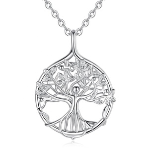 Venta al por mayor de Plata de Ley 925 joyería de mujer de la familia encantos <span class=keywords><strong>del</strong></span> árbol de la vida COLLAR COLGANTE - Product Image 1