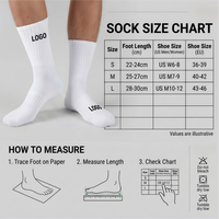 Chaussettes classiques épaisses en coton pour hommes, personnalisables avec logo, chaussettes blanches pour hommes, respirantes, douces, élégantes et sportives