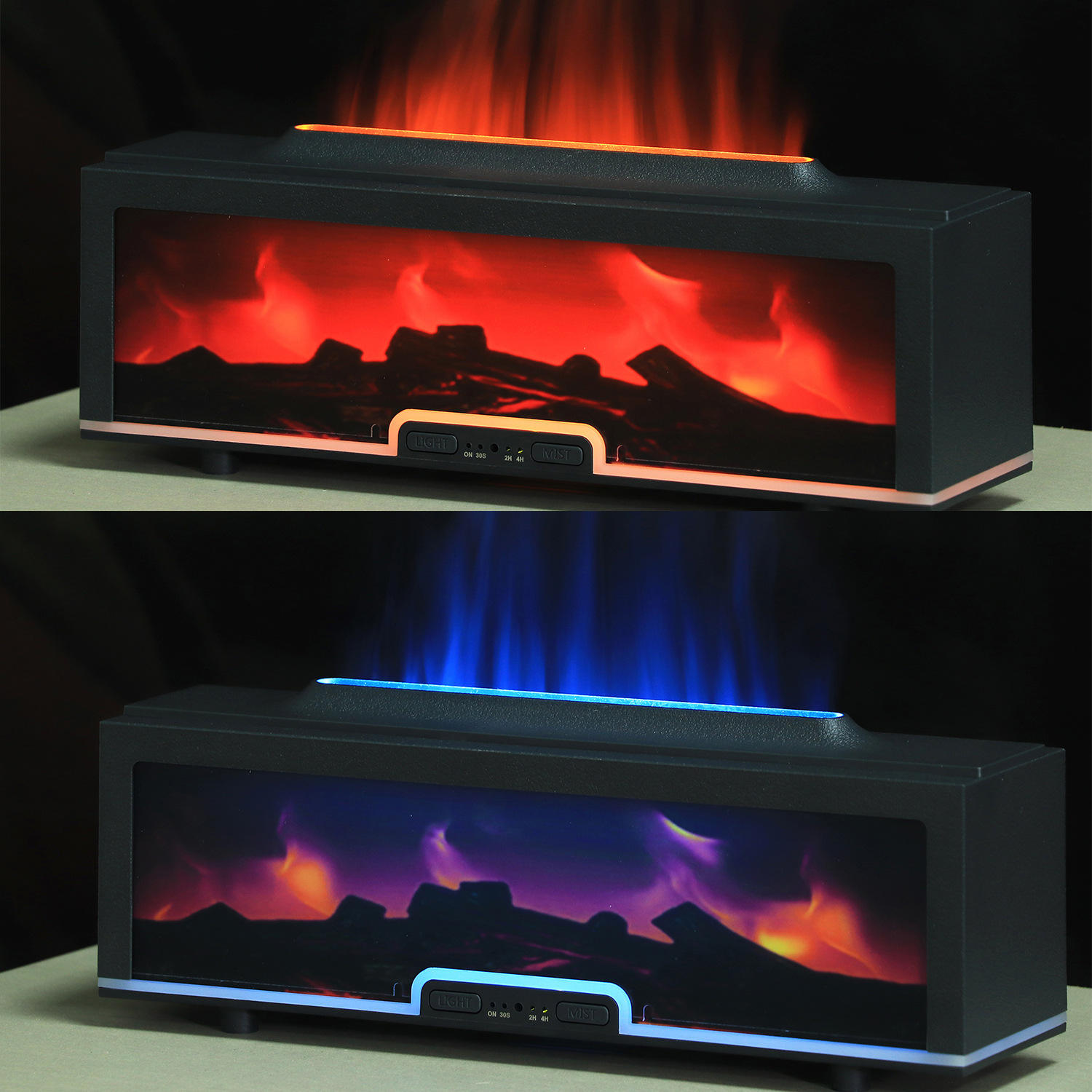 Cheminée YX-1610 - Lumière jaune et bleue standard