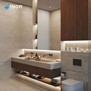 Modern Kitchen Storage Wall-Mounted <b>Shelves</b> 600mm Acrylic Bathroom Cabinet High Gloss Includes Faucet Hinge Backsplash Moisture - Product Image 6