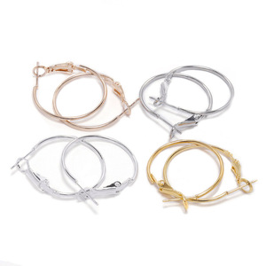 Pendientes de Aro de Plata, Oro, Rodio, Oro KC, Bronce Antiguo, Aleación de Zinc, Acero Inoxidable, Accesorios de Joyería para Pendientes de Moda DIY - Product Image 1
