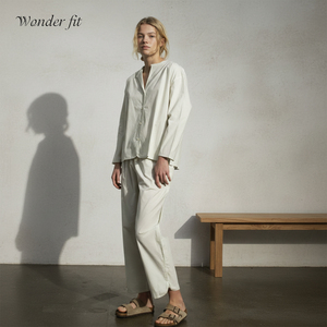 Conjunto de Pijamas Casuais para Casal YUNCHI para a Primavera e Outono, Manga Longa, Roupas para Casa - Product Image 1