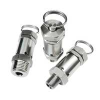 Mini vanne de sécurité à décharge d'air en acier inoxydable 304, filetage mâle BSPT 1/8" 1/4", 0,5-10 bars, avec verrouillage