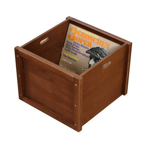 Household collection decoration vintage wooden crate for vinyl records