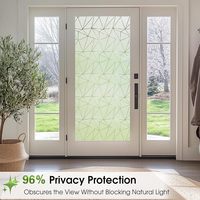 Film de fenêtre statique anti-UV et thermique pour la confidentialité visuelle, film décoratif en PVC non adhésif pour la maison