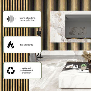Kasaro Nouveau Design <span class=keywords><strong>Imitation</strong></span> Cuir Panneau Mural Acoustique en Bois Massif Naturel Panneau Insonorisant Panneau Acoustique Mural - Product Image 6