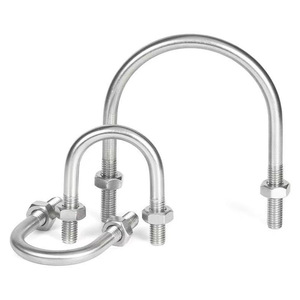 Heavy Duty U Bolt SS304 thép carbon nhúng nóng mạ kẽm mạ kẽm M6 M8 M10 M12 M16 M20 M24 Vòng uốn cong ống kẹp tiện ích - Product Image 1