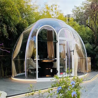 Maison préfabriquée complète pour jardin extérieur, cadre en aluminium d'hiver, maison à bulles transparente en polycarbonate, tente à clous, dôme igloo