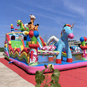 Mini Castillo Inflable para Desafíos Extremos, Personalizable, para Uso Doméstico, Trampolín Pequeño con Tobogán y Piscina, Portátil, Fácil de Guardar, Material de PVC - Product Image 2