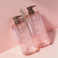 Emballage cosmétique carré personnalisé avec logo, flacon de lotion/shampooing 500ml/750ml avec pompe