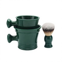 Ensemble de brosse à raser de marque OEM, lame en poils synthétiques, bol à savon en plastique, soin du visage, soin de la barbe
