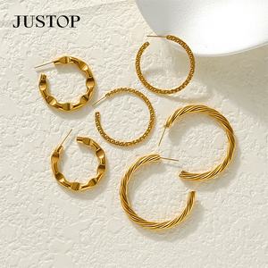 Proveedor de Joyería de Moda, Aros de Acero Inoxidable con Baño de Oro, Hipoalergénicos, Resistentes al Agua, OEM/ODM - Product Image 5