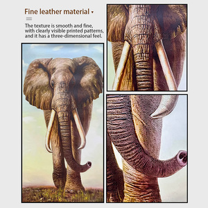 <span class=keywords><strong>Peinture</strong></span> Murale en Gros HD Imprimée en Relief pour Chambre et Salon, Décoration Murale <span class=keywords><strong>Triptyque</strong></span> Luxe Transitions Fleur et Cheval - Product Image 4