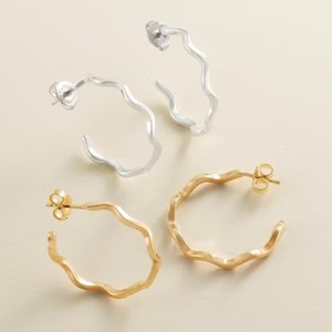 Boucles d'oreilles créoles torsadées en argent sterling 925 avec boucles d'oreilles créoles épaisses et torsadées minimalistes en argent sterling 925, bijoux pour femmes - Product Image 2