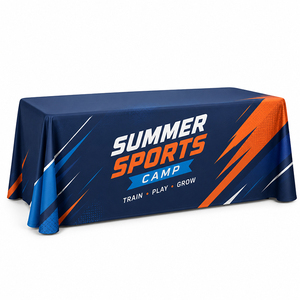 Printing Logo <b>Table</b> Throw Full Color Spandex Business Advertising Trade Show Custom <b>6ft</b> 8ft <b>Table</b> Cover For Events - Product Image 1