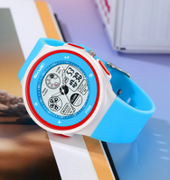 Reloj Deportivo Digital SKMEI 2346 Rojo al por Mayor para Niños con Correa de Plástico Impermeable y Pantalla Electrónica Luminosa