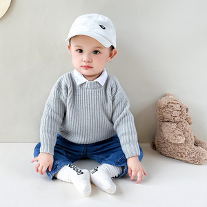Maglione per Neonati 0-6 Anni, Abbigliamento Invernale per Bambini e Bambine, Pullover Caldo e Spesso in Maglia, Top a Maniche Lunghe, Outfit Base in Maglia per Neonati - Product Image 5