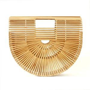Bamboo Travel Tote Bag Handmade Woven Straw Beach Handbag Summer Tote Eco Friendly OEM Supplier Vietnam Factory - Product Image 1