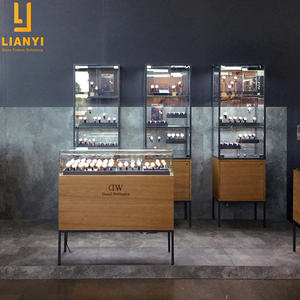 ตู้โชว์ไม้ทรงหอคอยทำจากแก้วสำหรับค้าปลีกที่ทันสมัยเชิงพาณิชย์ - Product Image 1