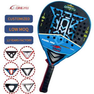 Raquetas de Tenis de Fibra de Vidrio con Logotipo <span class=keywords><strong>Royal</strong></span> <span class=keywords><strong>Padel</strong></span> 12K, Forma de Diamante, Empuñadura de EVA, Material de Red de Nailon, Ligeras, Venta al Por Mayor a Precio Económico - Product Image 1