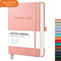 Carnet à couverture rigide en cuir A5, ligné, avec logo personnalisé, papier épais 120 g/m², fermeture élastique, pour le bureau ou comme cadeau