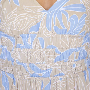 Mono casual de lujo al por mayor con estampado Aloha, cuello en V profundo y tirantes, mono de rayón personalizado - Product Image 5