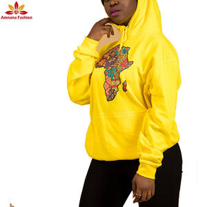 En gros longs sweats à capuche africain 100% coton cire imprime tissu kente sport <span class=keywords><strong>Couple</strong></span> <span class=keywords><strong>tenue</strong></span> à manches longues Prix le plus bas - Product Image 6