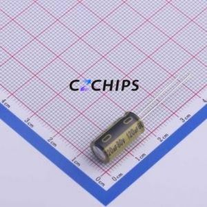 LKMD1601K121MF Through-Hole <b>Aluminum</b> <b>Electrolytic</b> <b>Capacitor</b> Through hole,D8xL16mm 120uF 20% 80V 744mA-100kHz - Product Image 1