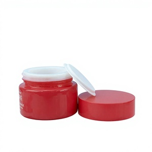 Pots cosmétiques en verre dégradé mat de luxe en gros, 5g-250g, pots d'emballage givrés pour soins de la peau avec couvercles en grain de bois et mats - Product Image 2