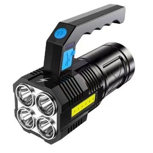 Lampe de poche rechargeable Quad Core 2400mAh, lampe tactique LED d'extérieur avec chargement USB pour le camping et les situations d'urgence - Product Image 1