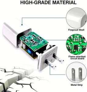 อะแดปเตอร์ชาร์จเร็วแบบเสียบปลั๊ก US ยอดนิยม สำหรับโทรศัพท์มือถือ - Product Image 3