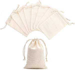 Sac en mousseline de coton 7*9cm pour rangement et organisation domestique - Product Image 3