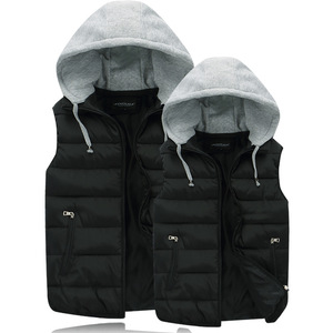 <span class=keywords><strong>Chaleco</strong></span> Utilitario Nuevo de Otoño/Invierno al por Mayor para <span class=keywords><strong>Hombre</strong></span> y Mujer, de Algodón <span class=keywords><strong>con</strong></span> <span class=keywords><strong>Capucha</strong></span>, Color Sólido, Sin Mangas, Grueso, para Parejas - Product Image 1