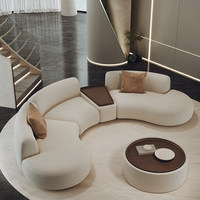 Sofá Semicircular Irregular de Tela de Una Plaza con Subsidio Gubernamental para Área de Descanso, Recepción, Salón de Belleza, Oficina de Ventas, Vestíbulo de Hotel