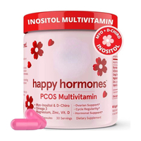 Nuturenova Happy Hormones Vitamines Capsules pour l'équilibre hormonal Adultes Myo-Inositol D-Chiro Inositol Multivitamines Améliore l'immunité
