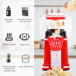 Máquina de Palomitas Eléctrica de 1200W, Aire Caliente, Totalmente Automática, Tipo Cesta, 110V 220V, Aleación de Aluminio, Pared Interior Antiadherente - Product Image 1