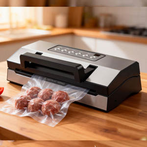 Machine de mise sous vide alimentaire OEM professionnelle, Scelleuse sous vide alimentaire <span class=keywords><strong>Pro</strong></span> à double soudure thermique, Poignée Easy-Lock, Coupe-sac intégré et Rangement des sacs - Product Image 1