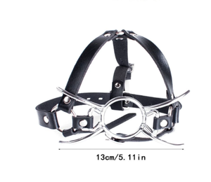 Bon prix Bdsm Slave Nose Hook Oral Fixation Fetish Open Mouth Bite Gag With Nose Clip Sex Toys of Leather Head Bondage Harness - Product Image 1