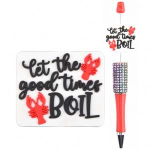 थोक सिलिकॉन पेन आकर्षण पेन और कीचेन बीड और 3 डी फोकल बेड्स और 3 डी फोकल बीएड के लिए थोक मिश्रण - Product Image 4