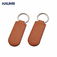 Étiquettes RFID HAUMR 13,56 MHz avec logo personnalisé, mini porte-clés NFC étanche, étiquette intelligente en PU pour contrôle d'accès et entrée de porte