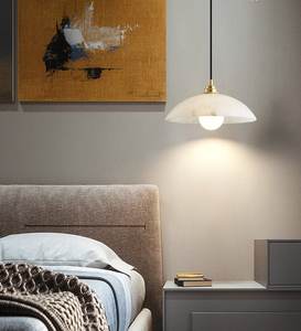 Lampu Gantung Mewah Desain Kubah Bulat dari Alabaster untuk Meja Makan, Kamar Mandi, Ruang Tamu, Bar, Lampu Gantung Marmer Tembaga - Product Image 5