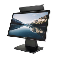 Système de point de vente avec écran tactile de 18,5 pouces, caisse enregistreuse numérique, écran LCD, support, borne de paiement, accepteur de monnaie, Windows 10, Full HD