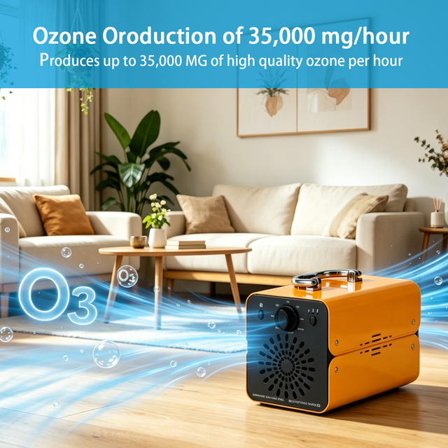 Automatic Electric Ozone Generator Timer Remote Control Portable Air Cleaner for Outdoor Hotel Car Garage Home Bathroom Smoke