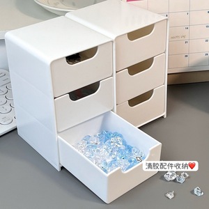 Desktop <b>Storage</b> <b>Drawers</b> Three Layer <b>Plastic</b> Organizer For Desk Neatening And Office Use - Product Image 2