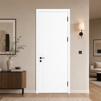 Puerta Interior de Madera Sólida con Acabado de Laca a Base de Agua, Bajo VOC, para Dormitorio u Hotel, Tamaño Personalizado