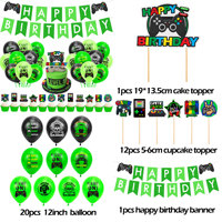 Decoración para Fiesta de Videojuegos, Decoración de Cumpleaños, Artículos para Fiesta Temática de Videojuegos para Niños, Jugadores, Globos con Forma de Control