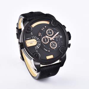 <span class=keywords><strong>Montre</strong></span>-<span class=keywords><strong>bracelet</strong></span> à quartz de luxe pour <span class=keywords><strong>homme</strong></span> Huanghong, élégante, décontractée, en acier inoxydable, cadran en cristal, <span class=keywords><strong>bracelet</strong></span> en cuir - Product Image 2
