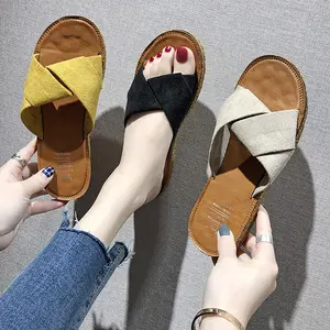 Hot selling Sandals women 2022 summer new Korean version slippers casual flat bottom sandals manufacturer